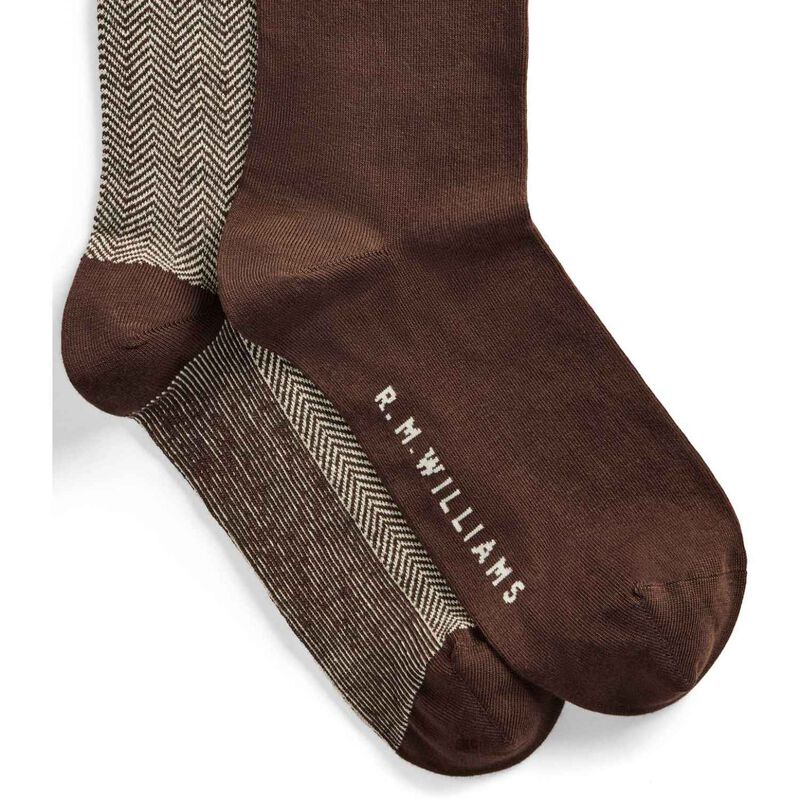 R.M. Williams Nelson Herringbone Sock 2 Pack image number 1